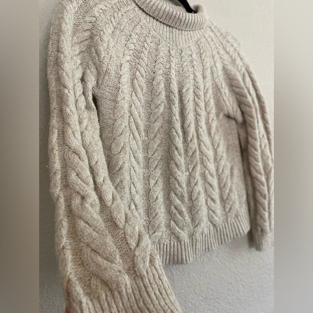 Knox Rose Cream Cable Knit Sweater